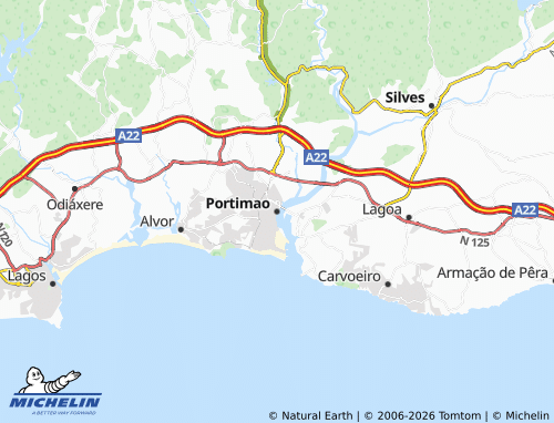 Mapa MICHELIN Portimão - ViaMichelin