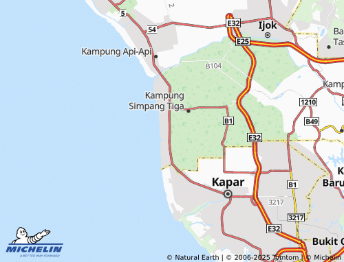 MICHELIN Kampung Sungai Sembilang map - ViaMichelin