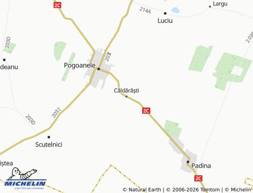 MICHELIN Căldărăști map - ViaMichelin