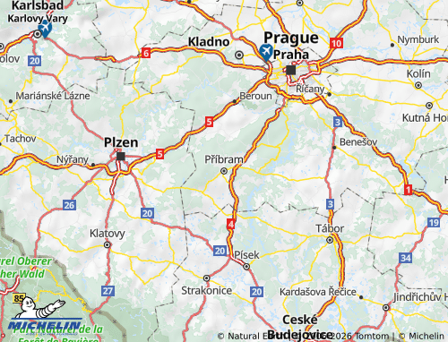 Mappa MICHELIN Příbram - ViaMichelin