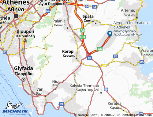 Mapa MICHELIN Koropi - ViaMichelin
