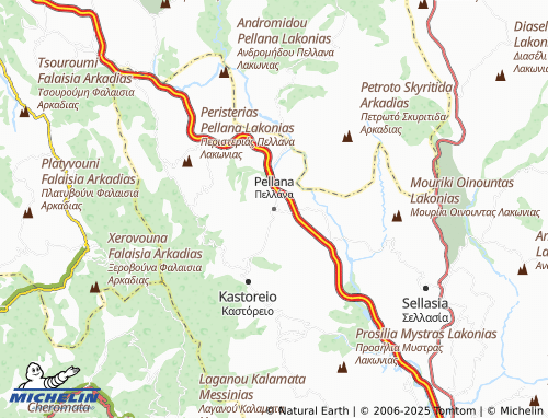 MICHELIN Pellana map - ViaMichelin