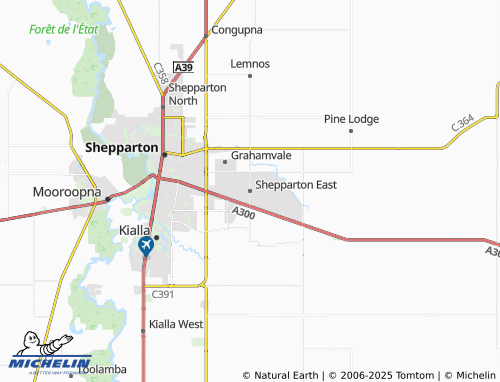 MICHELIN Shepparton East map - ViaMichelin