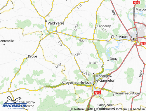 Carte MICHELIN Langey - ViaMichelin