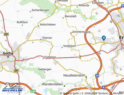 Mapa MICHELIN Nottleben - ViaMichelin