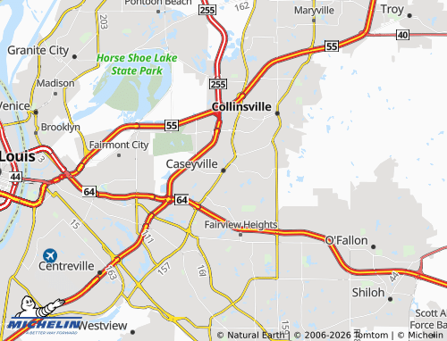 Mappa MICHELIN Caseyville - ViaMichelin