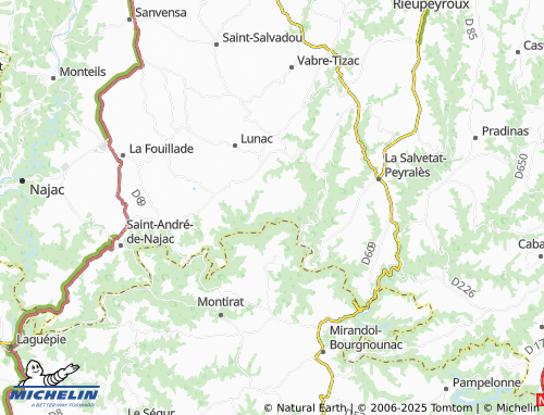 MICHELIN-Landkarte Flauzins - ViaMichelin