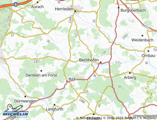 MICHELIN-Landkarte Forndorf - ViaMichelin
