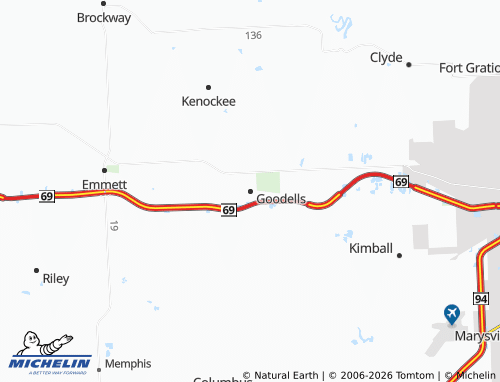 Mappa MICHELIN Goodells - ViaMichelin
