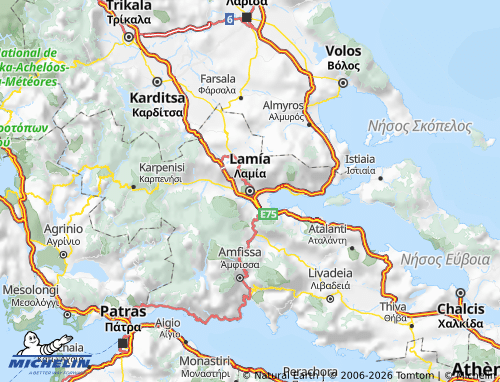 MICHELIN Central Greece map - ViaMichelin