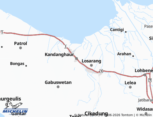 MICHELIN Kandanghaur map - ViaMichelin