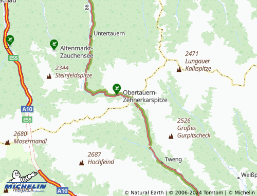 MICHELIN Obertauern map - ViaMichelin