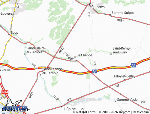 Mapa MICHELIN La Cheppe - ViaMichelin