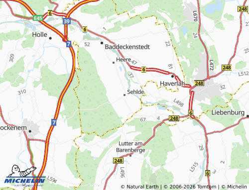 MICHELIN Sehlde map - ViaMichelin