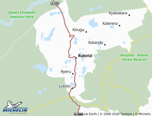 MICHELIN Rubirizi map - ViaMichelin