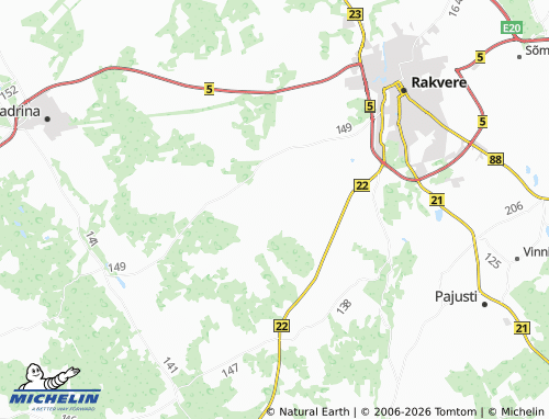 MICHELIN Eesküla map - ViaMichelin