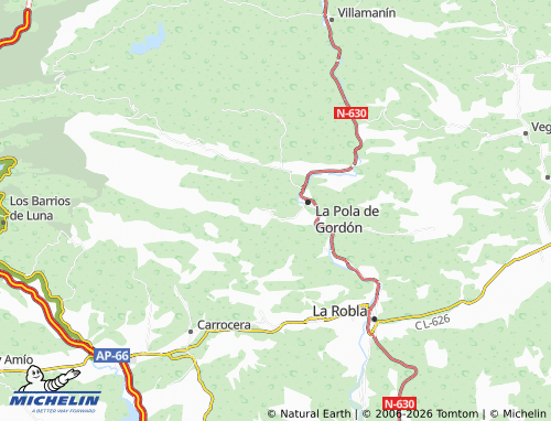 MICHELIN Los Barrios de Gordón map - ViaMichelin
