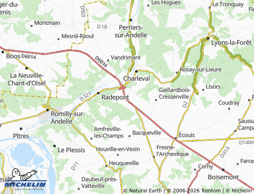 MICHELIN Grainville map - ViaMichelin