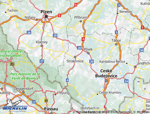 Mapa MICHELIN Strakonice - ViaMichelin