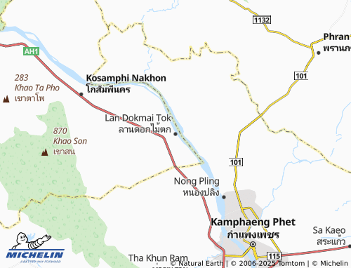MICHELIN Lan Dokmai Tok map - ViaMichelin