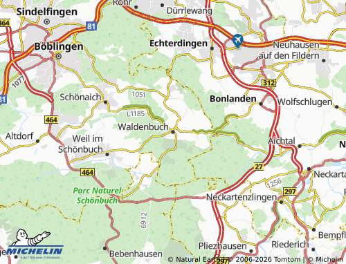 Mapa MICHELIN Waldenbuch - ViaMichelin