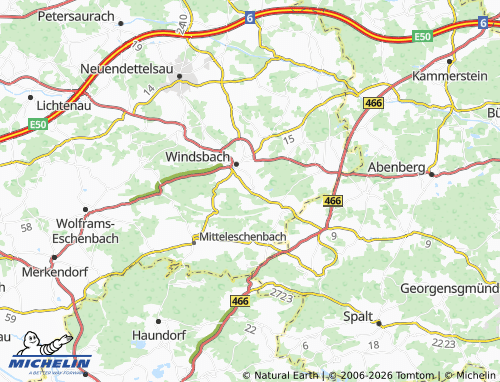 Mappa MICHELIN Elpersdorf bei Windsbach - ViaMichelin