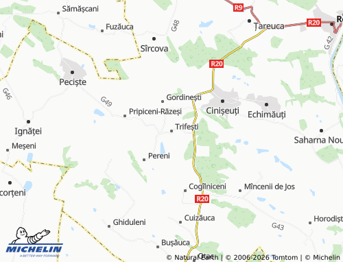 MICHELIN Trifești map - ViaMichelin
