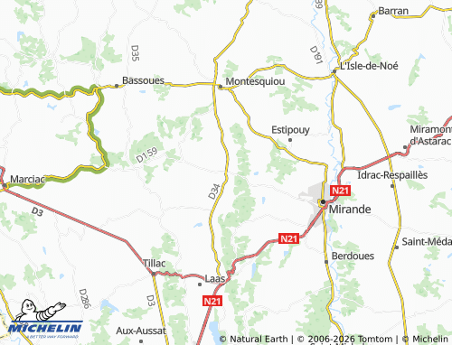 Mappa MICHELIN Monclar-sur-Losse - ViaMichelin