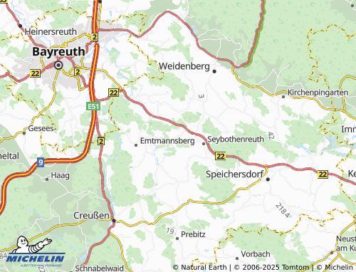 MICHELIN Würnsreuth map - ViaMichelin