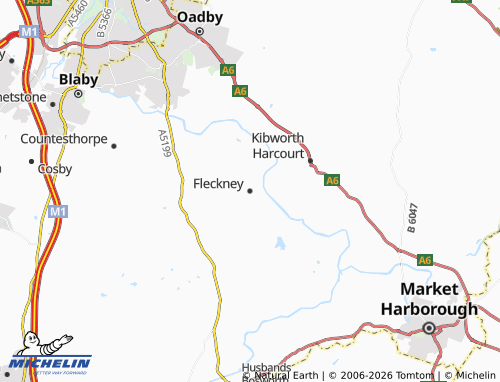 Carte MICHELIN Fleckney - ViaMichelin