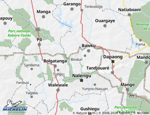 Mapa MICHELIN Bawku West - ViaMichelin