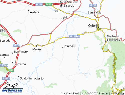 Mapa MICHELIN Ittireddu - ViaMichelin