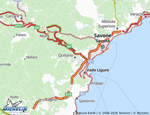 Mappa MICHELIN Quiliano - ViaMichelin