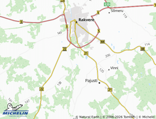 MICHELIN Mäetaguse map - ViaMichelin