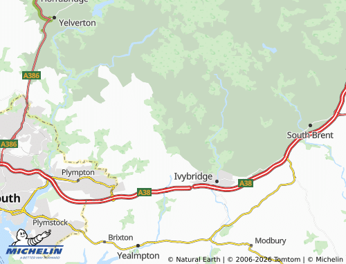 Mappa MICHELIN Cornwood - ViaMichelin