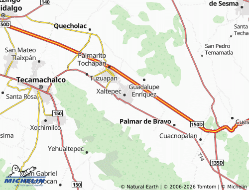 Mapa MICHELIN Xaltepec - ViaMichelin