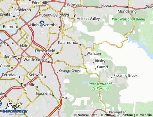 Mapa MICHELIN Lesmurdie - ViaMichelin