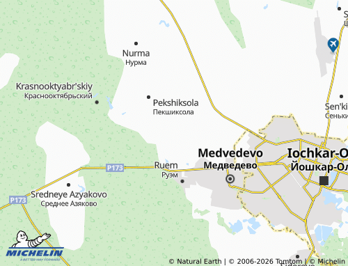 MICHELIN-Landkarte Oshurga - ViaMichelin