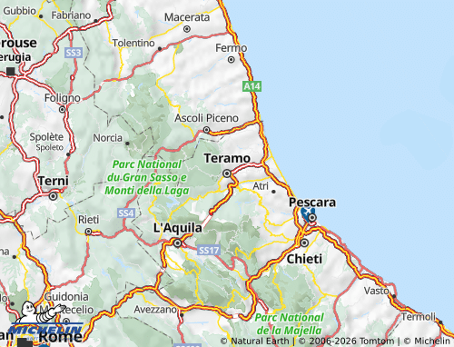 Kaart MICHELIN Teramo - ViaMichelin