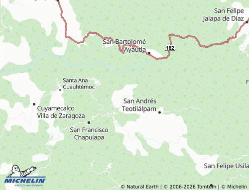 MICHELIN-Landkarte San Pedro Teutila - ViaMichelin