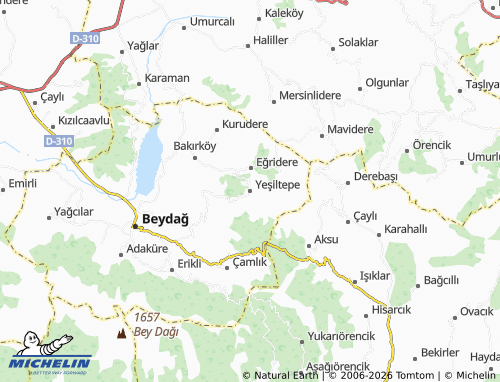 MICHELIN Yeşiltepe map - ViaMichelin