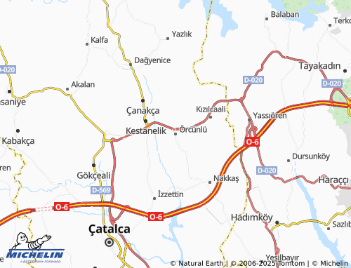 MICHELIN Örcünlü map - ViaMichelin