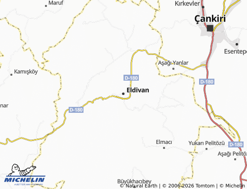 MICHELIN-Landkarte Çay - ViaMichelin