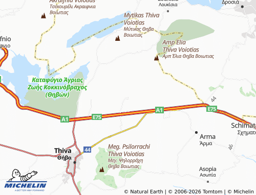 MICHELIN Ypato map - ViaMichelin