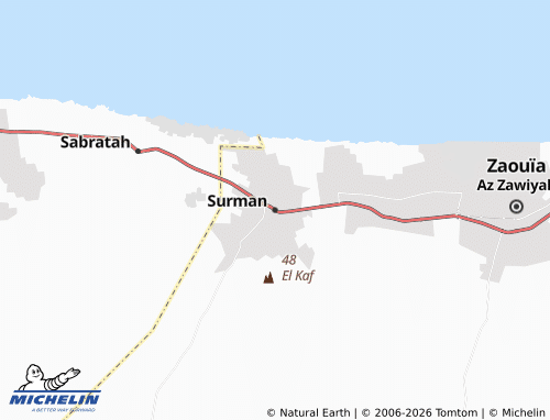 Mapa MICHELIN Surman - ViaMichelin