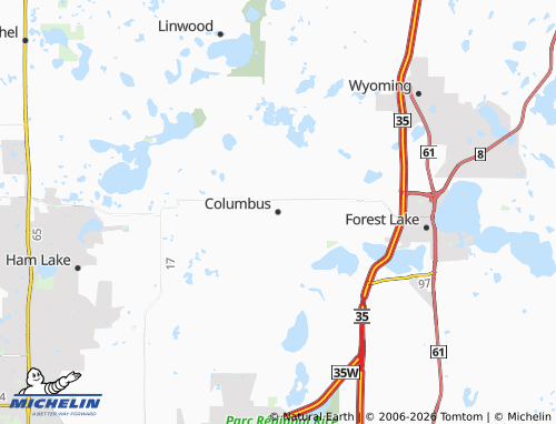 Carte MICHELIN Columbus - ViaMichelin