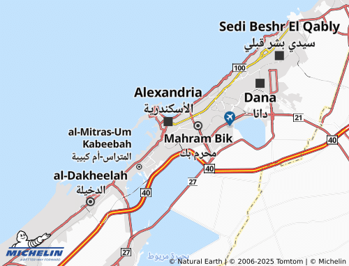 Kaart MICHELIN Bab Sidrah al-Barrani Bahri wa-Souq al-Ghanam - ViaMichelin