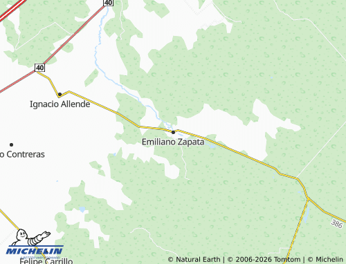 MICHELIN Emiliano Zapata map - ViaMichelin