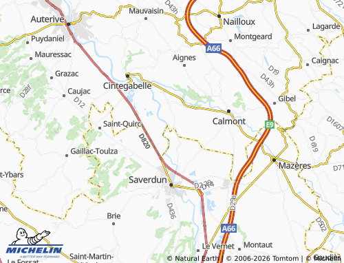 MICHELIN Artenac map - ViaMichelin