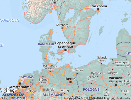 Carte MICHELIN Danemark - ViaMichelin